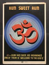 India 50's Vintage Print AUM SWEET AUM 14in x 20in (11967) picture