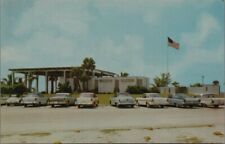 Vintage Siesta Beach Pavilion Sarasota County Florida Old Cars Postcard B407 picture