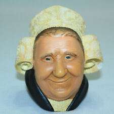 GORGEOUS BOSSONS VTG CHALKWARE CHARACTER HEAD CONGLETON ENGLAND - BRETONNE LADY picture