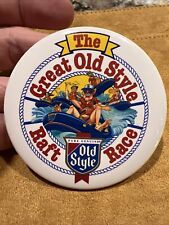 Vintage Heileman's Raft Race Pure Genuine Old Style Beer Pin Button New 1970s picture