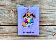 Pride Eevee Pansexual Pan LGBT+ - 2 Inch Acrylic Keychain Charm picture