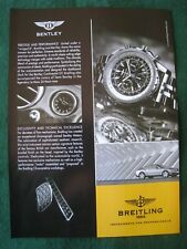 BENTLEY BREITLING PERFECTION CARS WATCH 2004 ADVERT APPROX A4 SIZE FILE 3 picture