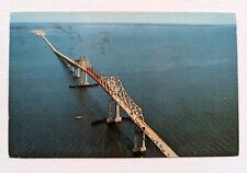 St. Petersburg, Florida - Air View - Sunshine Skyway Bridge - Vintage Postcard picture