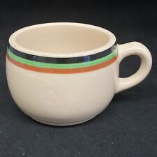 Desert Ware KR Wallace China Restaurant Ware Coffee Diner Mug USA Tan w/ Stripes picture