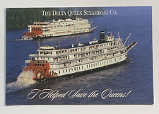 The Delta Queen Steamboat & Mississippi Queen Postcard Unposted picture