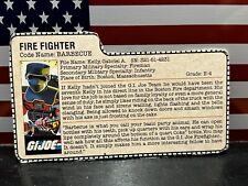 1985 GI Joe BARBCUE  File Card Only Near Mint ARAH vintage FIRE FIGHTER 🔥 picture
