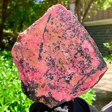 1.86LB Natural Amazing nature pink Rhodonite raw crystal mineral specimens picture