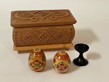 Wood Lacquer Pysanky Ukrainian / Polish Eggs 1 3/4