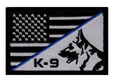K-9 Usa American Flag Thin Blue Line Police Swat Hook Patch BY MILTACUSA picture