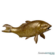 Vintage Chinese Koi Carp Fish Brass Figural Sculpture picture