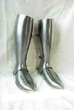 Medieval Leg Armor Steel Warrior Larp Greaves Knight Armor Sabatons cosplay picture