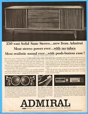 1963 Admiral Solid State Stereo Radio Record Player Vintage Photo Print Ad picture