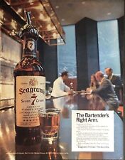 1968 Seagrams 7 Seven Crown Whiskey VTG 1960s 60s PRINT AD Bartenders Right Arm picture