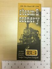 Vintage Travel Brochure Ride the Hawk Mt. Line Steam & Scenery WK&S PA Train picture