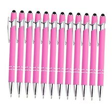 PASISIBICK 12 Pieces Pink Ballpoint Pen with Stylus 12 Pcs Pink Stylus Pens picture