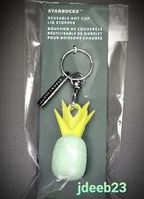 Starbucks Summer 2024 Pineapple Reusable Keychain Hot Cup Lid Stopper picture
