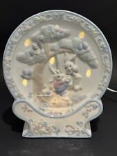 Long Rich Easter Rabbits Ceramic Night Light picture