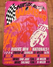 Vintage Original Harley-Davidson Racing Poster 1968 24x35 picture