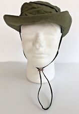UNISSUED ORIGINAL 1969 VIETNAM O.D. JUNGLE BOONIE HAT W/INSECT NET 6 7/8 picture