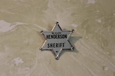 VINTAGE PIN BACK , RE-ELECT HENDERSON SHERIFF picture