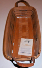 Longaberger 1992 Heartland Bakery Basket With Leather Handles Plastic Liner picture