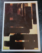 vtg postcard art Pierre Soulages Peinture abstract painting unposted picture