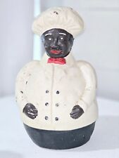(EXTREMELY RARE) 1940s Folk Art Cast Iron Chef Bank picture