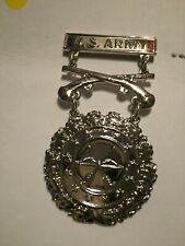 Army Excellence in Pistol Competition Badge silver USA Made hallmark authentic  picture