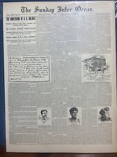 VINTAGE NEWSPAPER HEADLINE~ H.H. HOLMES CONFESSION SERIAL KILLER CHICAGO 1896 picture