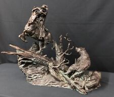 Cowboy And Bear Action Bronze By Rusty Phelps 13/45 picture