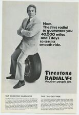 Firestone Radial V-1 Kevin McCarthy Sits on First Radial Smooth 1972 Vintage Ad  picture
