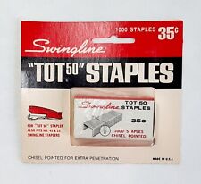Swingline Tot 50 Staples 1000 Count Box Chisel Pointed New In Package VTG NOS picture