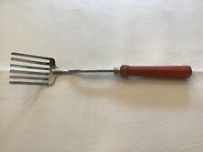 Vintage Foley Pastry Fork 6 Tine Stainless Wood Handle picture