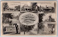 La Grange 5th Ave~RR Depots~Town Hall~Library~Suburban Club~1910 RPPC CR Childs picture