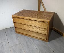 Vintage Rustic Oak Wood Machinist Tool Chest of Drawers - Jewelry Box F46 picture
