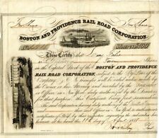 Boston and Providence Rail Road Corporation Issued to Lucy Forbes - Stock Certif picture