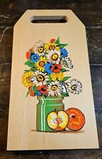 (NEW Never Used) Vintage Nevco Wooden Cutting Board with Cut-Out Handle 14