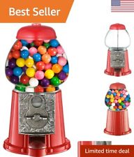 Classic Red Candy Dispenser with Free Spin Feature - Vintage Gumball Machine picture