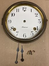 Antique Vintage Sessions FS Porcelain Clock Dial Face w Bezel Screws Hands 6.75