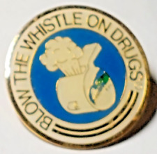 Blow The Whistle On Drugs Lapel Pin (101423) picture