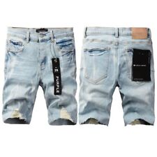 ^ New purple men's fashion Ripped jeans Shorts Classic style, size 28-40/. 8 picture