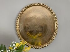 Moroccan Brass Vintage 30 inch Serving Table Tray / Wall Hanging picture