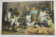 Vintage Linen Postcard ~  Native Mexican Indigenous Potters of Tonala ~ Mexico picture