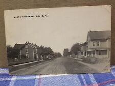 GRAYZ PA. EAST MAIN ST. COMMERICAL REAL PHOTO POSTCARD RPPC USED 1928 picture