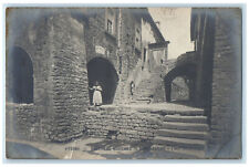 c1940's Medieval Quarter of S. Pellegrino Viterbo Italy RPPC Photo Postcard picture
