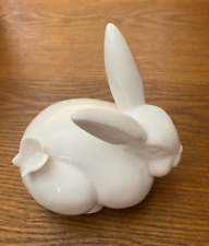 Vintage Ceramic White BUNNY RABBIT with butterfly detail picture