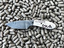 Mink Hunter Bright #FT-6209 Damascus Steel Knife Blade Knife Supply Blank Billet picture