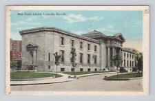 Postcard Main Public Library Louisville Kentucky posted 1927 picture