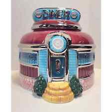 Jerry Berta Mom's Diner Cookie Jar Retro Neon American Diner Collection w. box picture