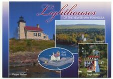 Lighthouses Of The Keweenaw Peninsula MI Postcard Michigan picture